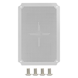 LeMotech Mounting Plate for Junction Box, ABS Plastic Internal Panel w/Screws for Installation on Electrical Box with Latches 12.2"x8.27"