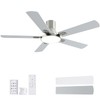 SNJ 52 Inch Brushed Nickel Ceiling Fans with Lights and