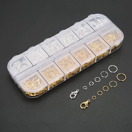 DIY Kit de Fabricación de Joyas, Conjunto De Anillo De Salto AleacióN De Zinc Mixto Anillos De Salto Broche De Langosta Resultados De La JoyeríA herramientas de Reparación(No equipado con alicates)