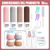 Set 3 Botellas de Viaje Silicona 70ml,Envases Herméticos.