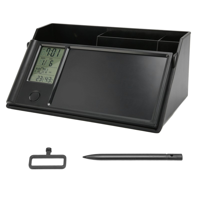 Multifunctional Electronic Calendar Desktop Storage Box with LCD Writing Pad