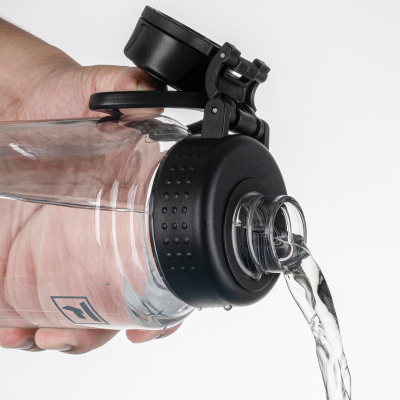 Fanhaw 32 oz Clear BPA-Free Tritan Water Bottle with Fast-Flow