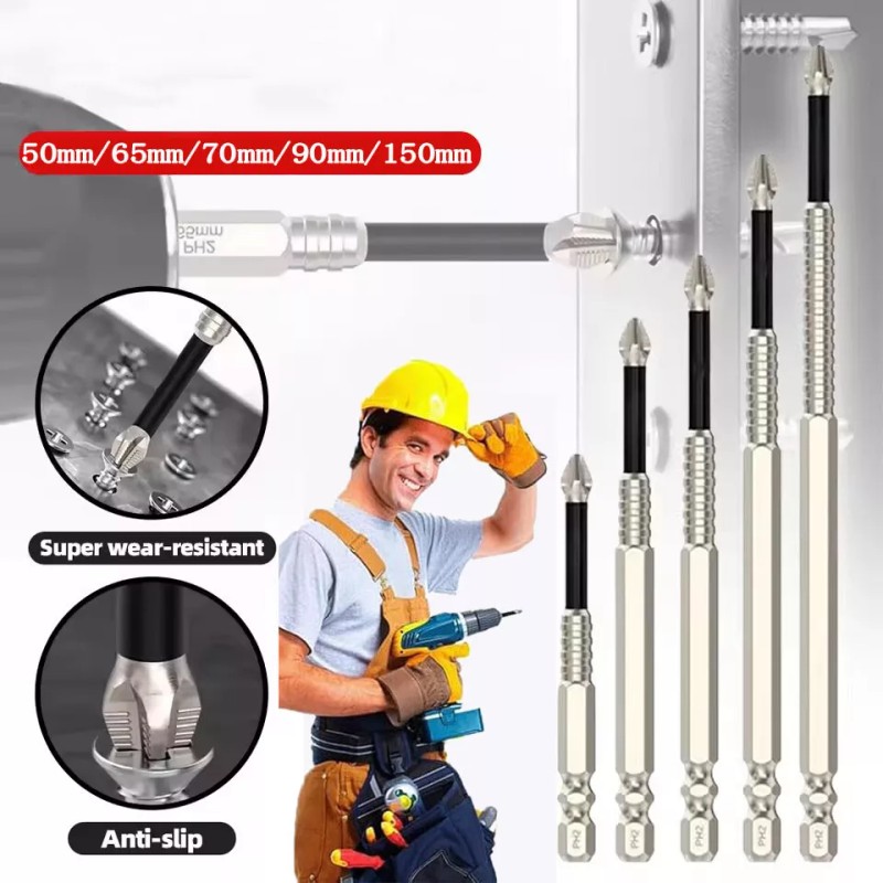 Unbranded 2SET High-Magnetic Screwdriver Drill Bit,Strong Magnetic Durability Drill Bit