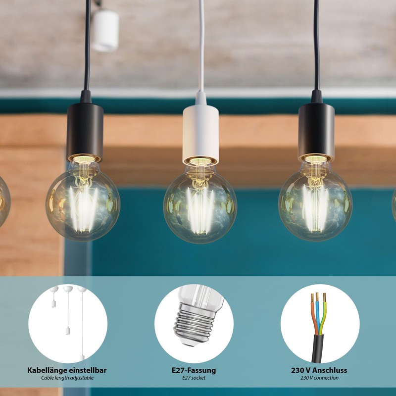 ledscom.de Dori Pendant Light / Pendant Light White Matt 1x