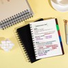 Yoment Small 5 Subject Notebook, A5 Wide Ruled with Dividers,