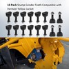 16 Pack Stump Grinder Teeth Compatible with Vermeer Yellow Jacket