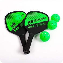 Paddle Pickleball Sporty Pad Racket Ball 2-Person Set 02 Pickleball Set - Green