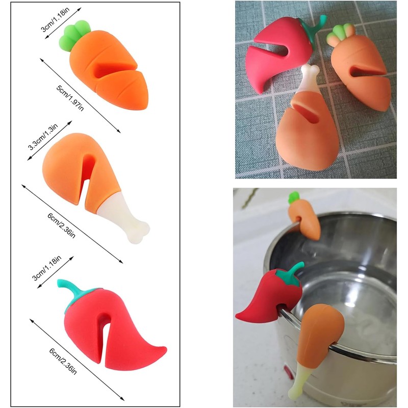 Silicone Anti-Overflow Pot Lid Holder - Heat Resistant Spill Stopper
