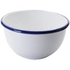 IBILI" Blanca Bowl 20x12 cm of Enamelled Steel, White/Blue, 20
