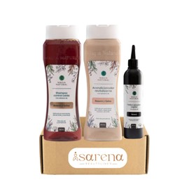 Hair Growth and Anti-Loss Kit, Rosemary and Cinchona Extract, 3-Piece Set - Shampoo 16.9 oz, Conditioner 16.9 oz, Hair Tonic 8.5 oz Magia Natural Romero y Quina Cuidado Capilar