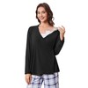 Deyeek Womens Post Shoulder Surgery Shirts Long Sleeve Snap Chemo