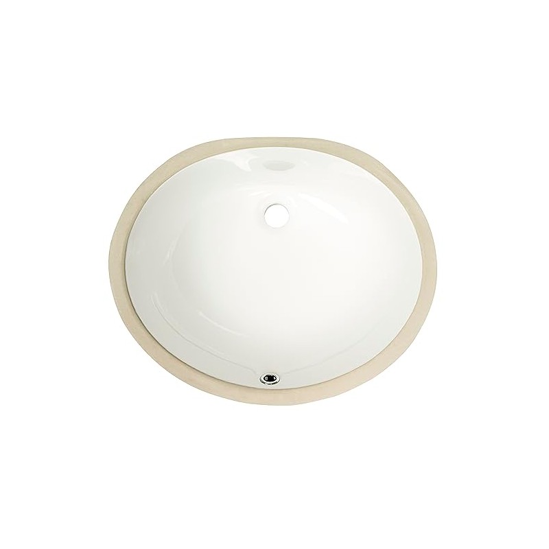 MSI 19 inch x 16 inch Oval Porcelain Ceramic Undermount