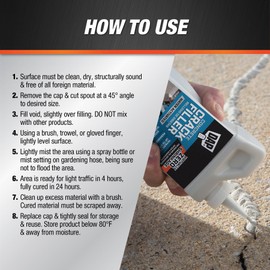 DAP Concrete Crack Filler, Gray, 1.62 lb (7079860500)
