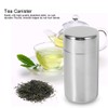 YUMILI Tea Tin Canister, Stainless Steel Tea Canister Home Kitchen