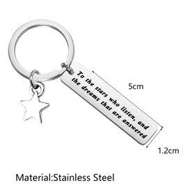 FOTAP A Court of Thorns and Roses Inspired Fans Gift The Night Court Keychain (Stars Listen Key)