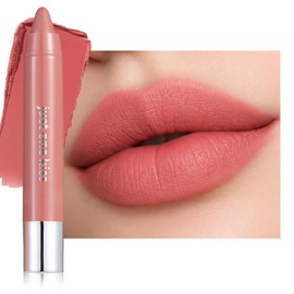 Erinde Lápiz Labial Mate, Lápiz Labial De Larga Duración y Resistente al Agua, Lápiz Labial Cremoso y Pigmentado, con Punta que no se Pega y Maquillaje Labial Hidratante para Mujer,A03#