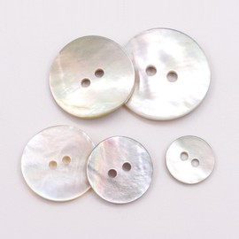 ECYC Ltd 10 Pcs 20mm Mother of Pearl Buttons - Round, Natural Shell, Pearlized for Sewing, Coats, Suits, Shirts, Jackets, DIY Crafts