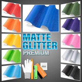 Matte White Frosted Glitter Sparkle Car Vinyl Sticker Decal Roll Sheet 4"x8" (10cmx20cm) Sample