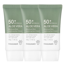 Kwalilnara Aloe Sun Cream SPF50+ PA++++ Sunscreen, 50ml without white cast, 3 pcs / 과일나라 알로에 선크림 SPF50+ PA++++ 자외선차단제 백탁없는 50ml, 3개