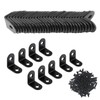 60 Packs Black L Bracket 25 x 25mm Corner Braces,YMAISS