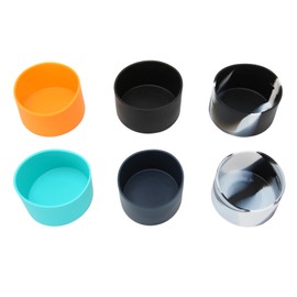 6Pcs Water Bottle Boot Food Grade Silicone Anti Slip Assorted Colors Protective Silicone Boot for Family Office Travel