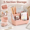 5-Section Office Desk Organizer for Stationery - Large Capacity Desktop