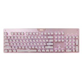 ABKO K840 Square Retro Axis Switching Gaming Keyboard Pink Brown Nonclick