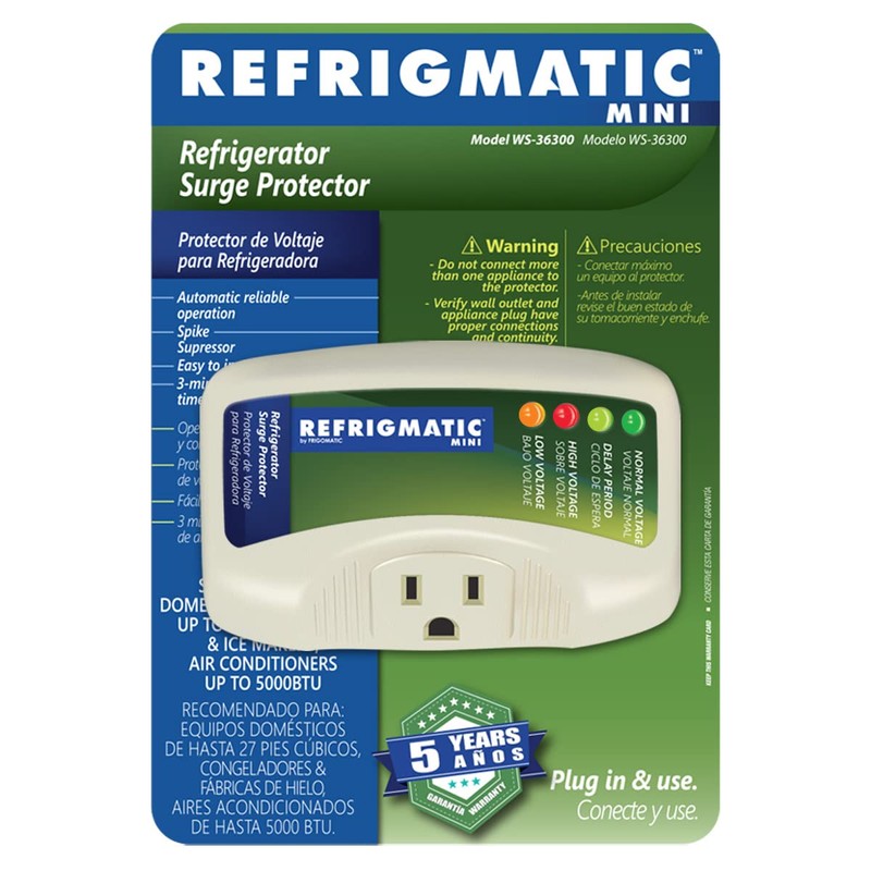 Refrigmatic WS-36300 Electronic Surge Protector for Refrigerator Up to 27