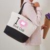CafePress I Stitch Heart Book Club Canvas Tote Top Zipper