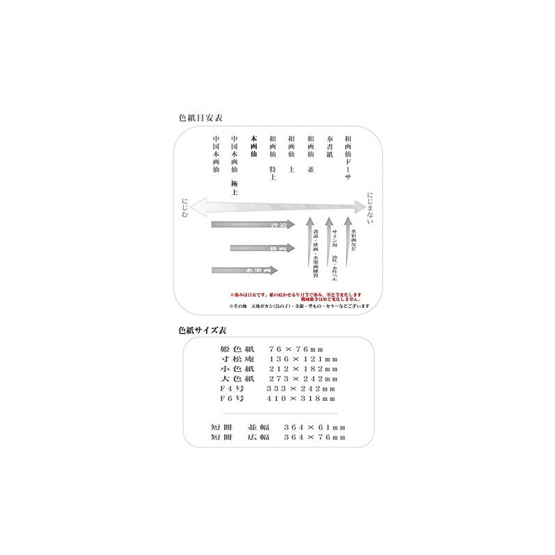 色紙・大色紙 奉書紙 白/10枚(京都府知事指定伝統工芸品)
