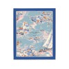 Laura Ashley 8x10 Riverside Blue Enamel Picture Frame, Silver Metal