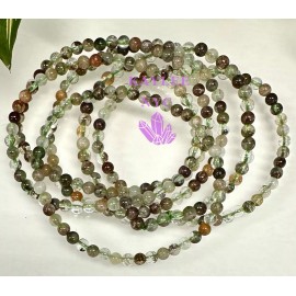 Quartz Wholesale Lot 6 Pcs Natural Garden Quartz 4mm 7.5” Crystal Stretch Bracelet