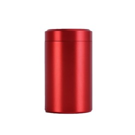 OVADA Metal Tin for Spices, Pills and Herbs, Odour-Proof and Waterproof, Metal Aluminium, Premium Stash Transport Box, High-Quality Tube Box Storage, Clean Design (Red, 92 x 55 mm)