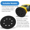 5 Inch 8 Hole Backing Pad,2 Pcs Black Orbital Sander