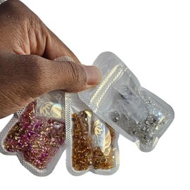 Beaditwearitloveit Rhinestone Loc Sprinkle Beads Mix, Bling Braid Jewelry Dreadlock Accessories, 8/0 Dread Sprinkle Beads, Loc Jewelry (Deep Autumn)