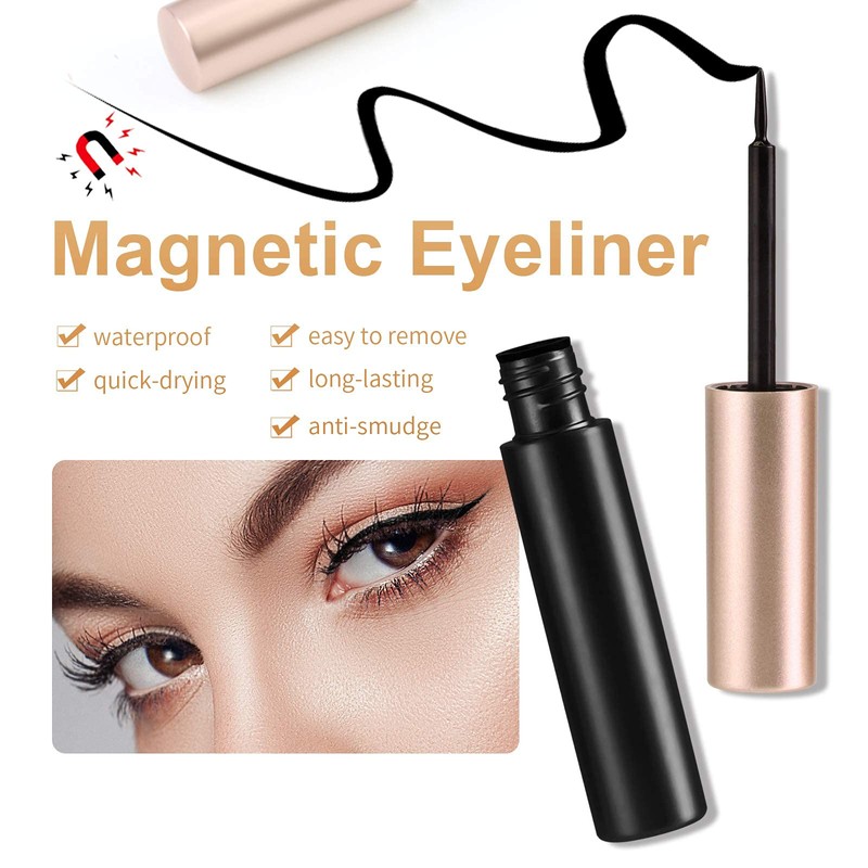 MAANGE-Pestañas Postizas Magneticas con Delineador 3D Pestañas Magnéticas Reutilizables,Waterproof Pestañas