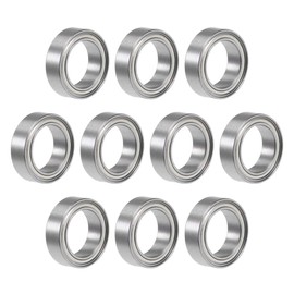 sourcing map MR128ZZ Deep Groove Ball Bearings 8 x 12 x 3.5 mm Double Protection Chrome Bearing Pack of 10