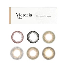 Victoria 1day by candy magic (Victoria One Day), Black, Black, 10 Count, Prescription Black -6.00, Pack of 10