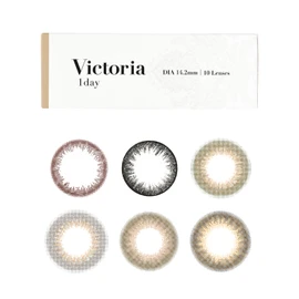 Victoria 1day by candy magic (Victoria One Day), Black, Black, 10 Count, Prescription Black -6.00, Pack of 10
