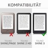 kwmobile Protective Case for Tolino Shine 3 Faux Leather eReader