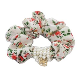 Elegant Floral Chiffon Hair Tie for Women – Soft and Stylish Scrunchie, Feminine Hair Accessory (1-Flower)