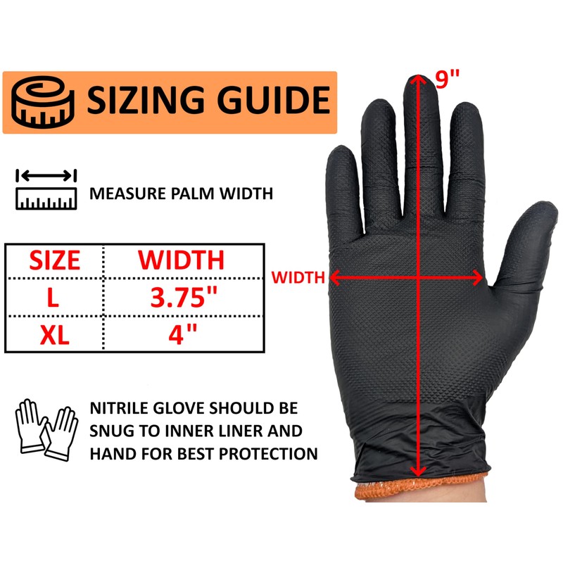 HDMNDD Black Disposable BBQ Grill Gloves Kit - 50 Heavy