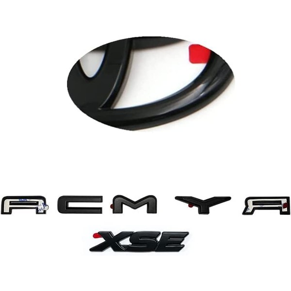 Blackout Overlay Emblems Kit Compatible with 2018-2022 with Adhesive (XSE)