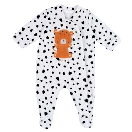 Chicco Tutina In Ciniglia, Con Apertura Frontale Neonata 0-24 mesi, Bianco, 3 mesi, Designed in Italy