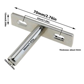 ZZHXSM 4PCS 2 Inch Silver Hidden Shelf Bracket Floating Shelf Bracket Metal Wall Decorative Shelf Wooden Shelf with Screw and Wall Plug