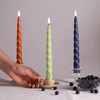 Girimax Spiral Flameless Taper Candles with Remote, Green Candles Battery