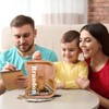 JOOMLAFLY Wooden Letter Piggy Bank for Kids 9"Clear Coin Bank