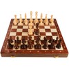 15'' Walnut Chess Set with Storage Board for Adults &