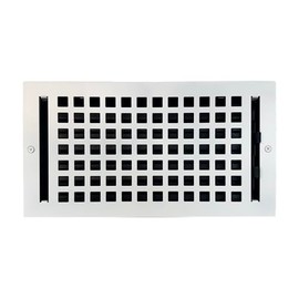 Empire Register Co, Ceiling & Wall Vent Cover - 6x12 inch, Square Design, White Finish, Metal Damper Attached, Measure Wall Hole Dimensions (not for Floor use)