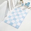 GRANNY SAYS Checkered Blue Bathroom Rugs, 24" x 16", Non-Slip